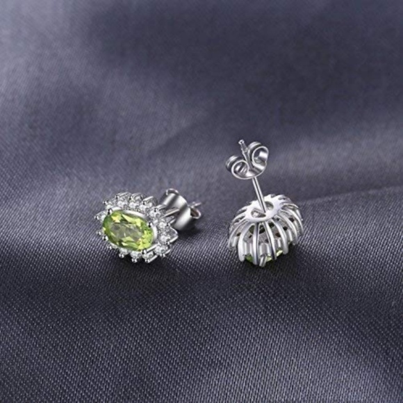 ❤️ Peridot Earrings - 925 Sterling Silver - Picture 2 of 6